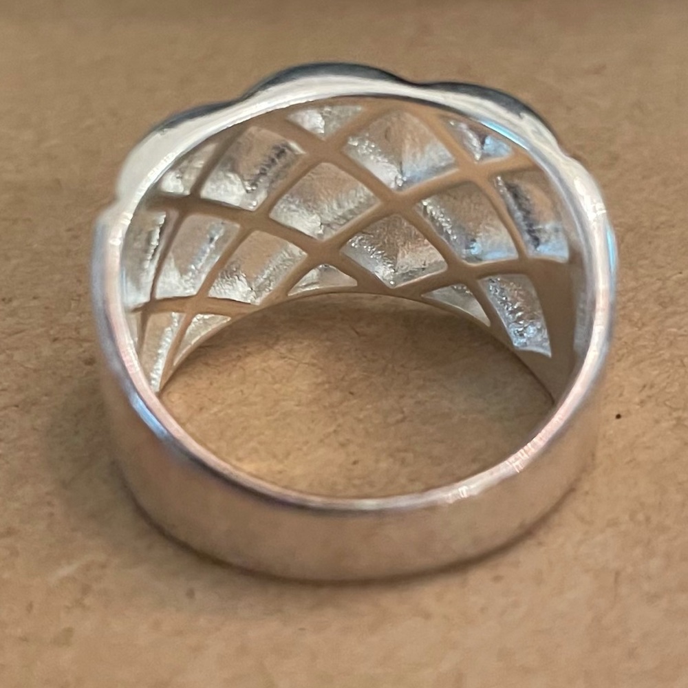 Solid Sterling Silver Stamped 925 Ring. - image 2